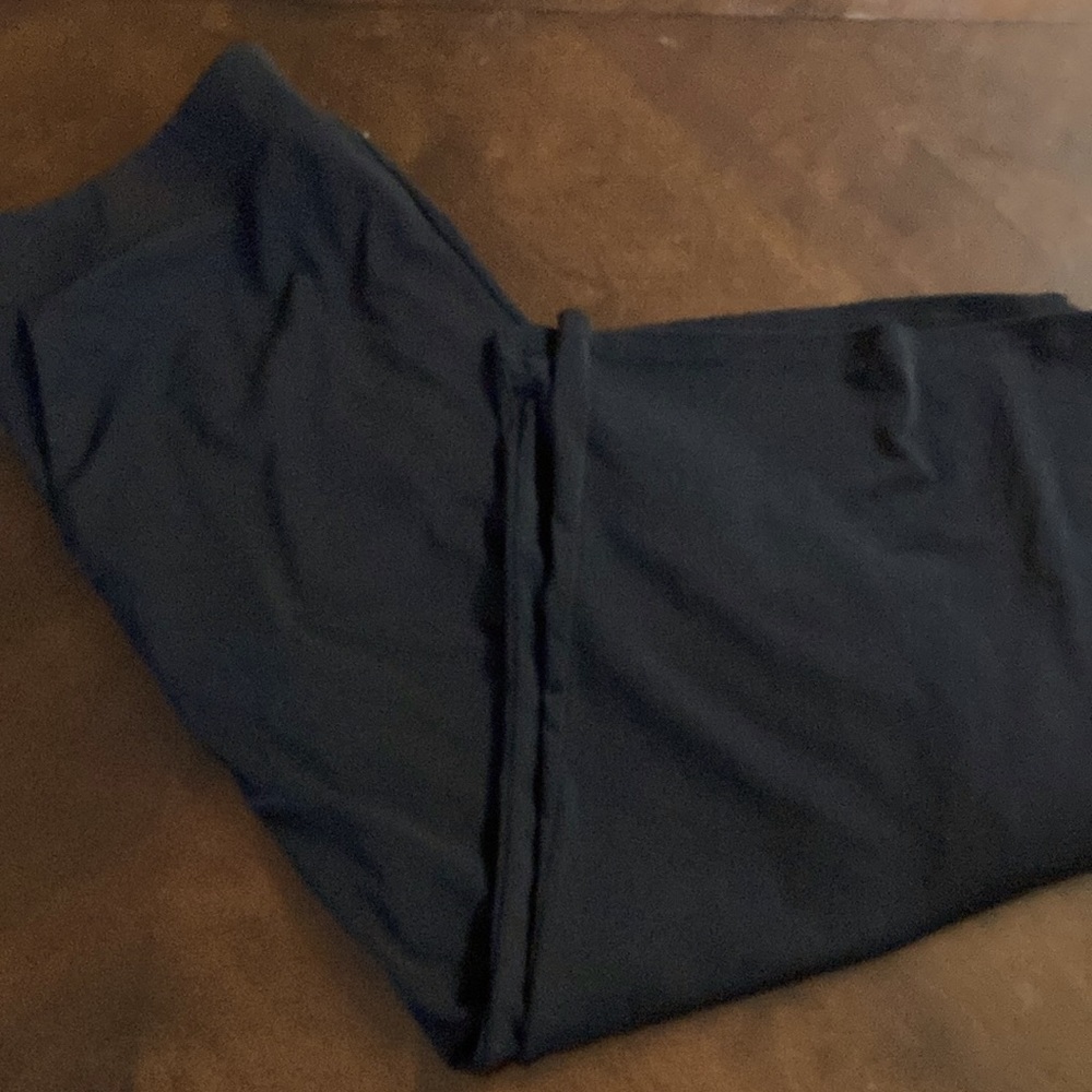 Black lightweight Capri flared pants